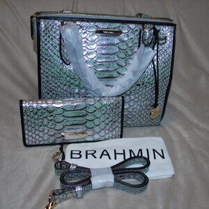 NWT Brahmin Small Caroline & Ady Wallet in Mulberry Potion